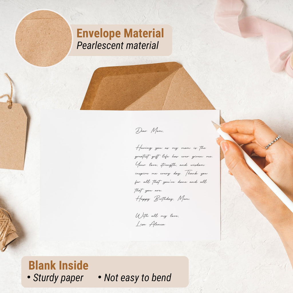 UnimaxPrint To My Mom - Heartfelt Birthday Card for Mom from Daughter or Son, Special Keepsake Letter with Envelope and 