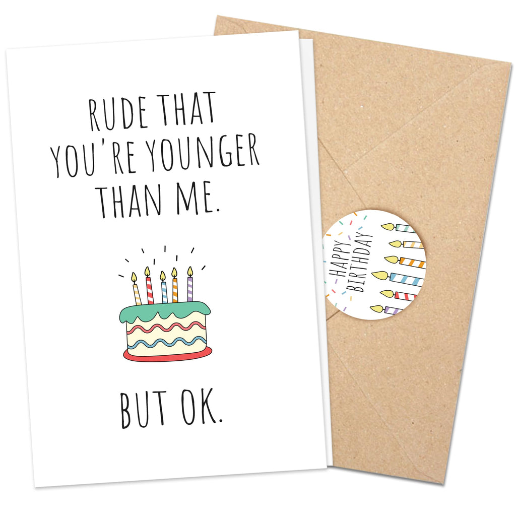 Funny Birthday Cards For Women Men, Happy Birthday Greeting Card for Her Sister Girlfriend, Husband Wife Birthdays Gift,