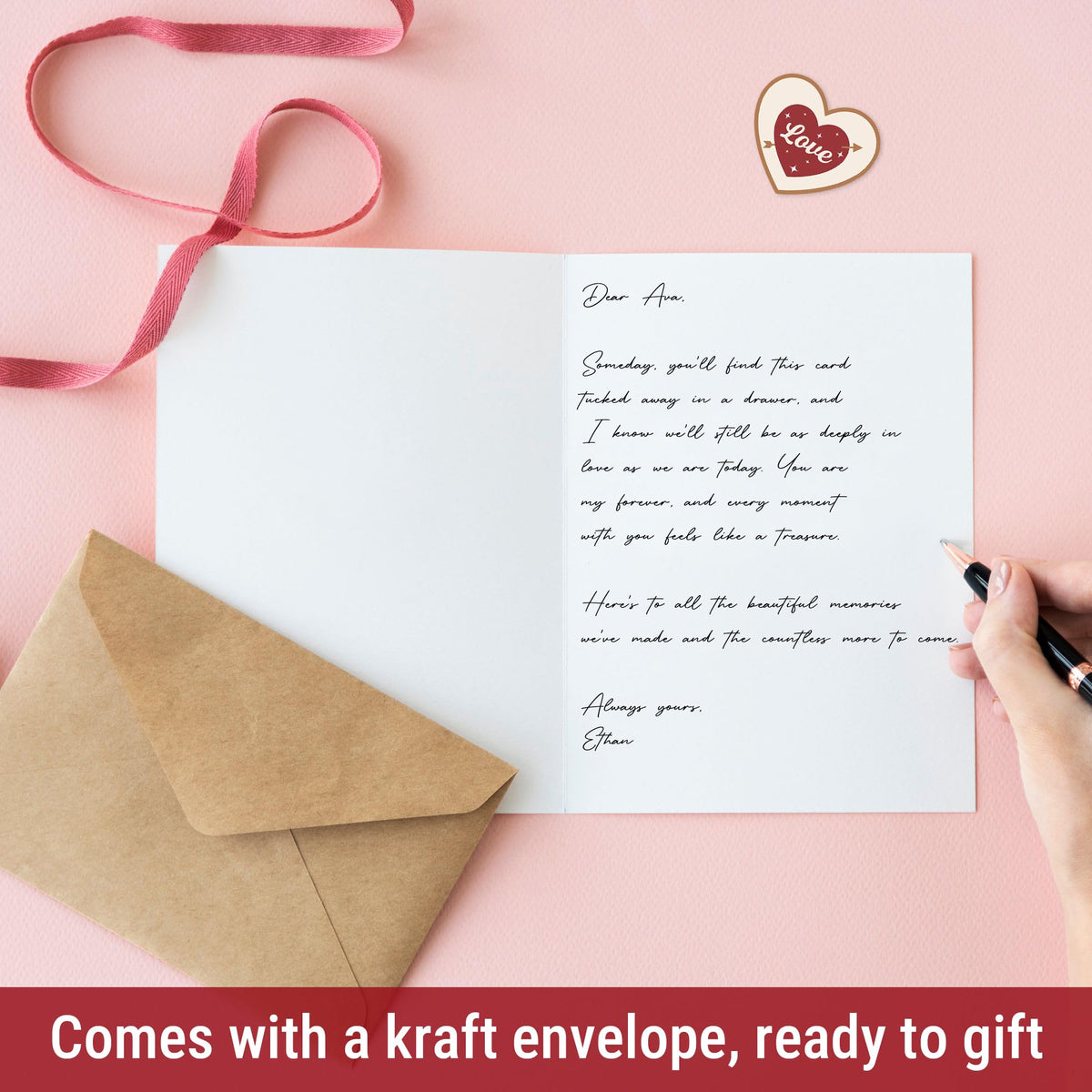 UnimaxPrint Valentine’s Day Cards for Him or Her, Romantic Valentine Card for Husband, Wife or Boyfriend, Romantic Love 