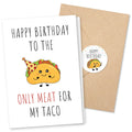 Funny Birthday Card for Husband Him Boyfriend, Men Birthday Gift, Taco Bday Greeting Card for Best Friend Bestie, Couple