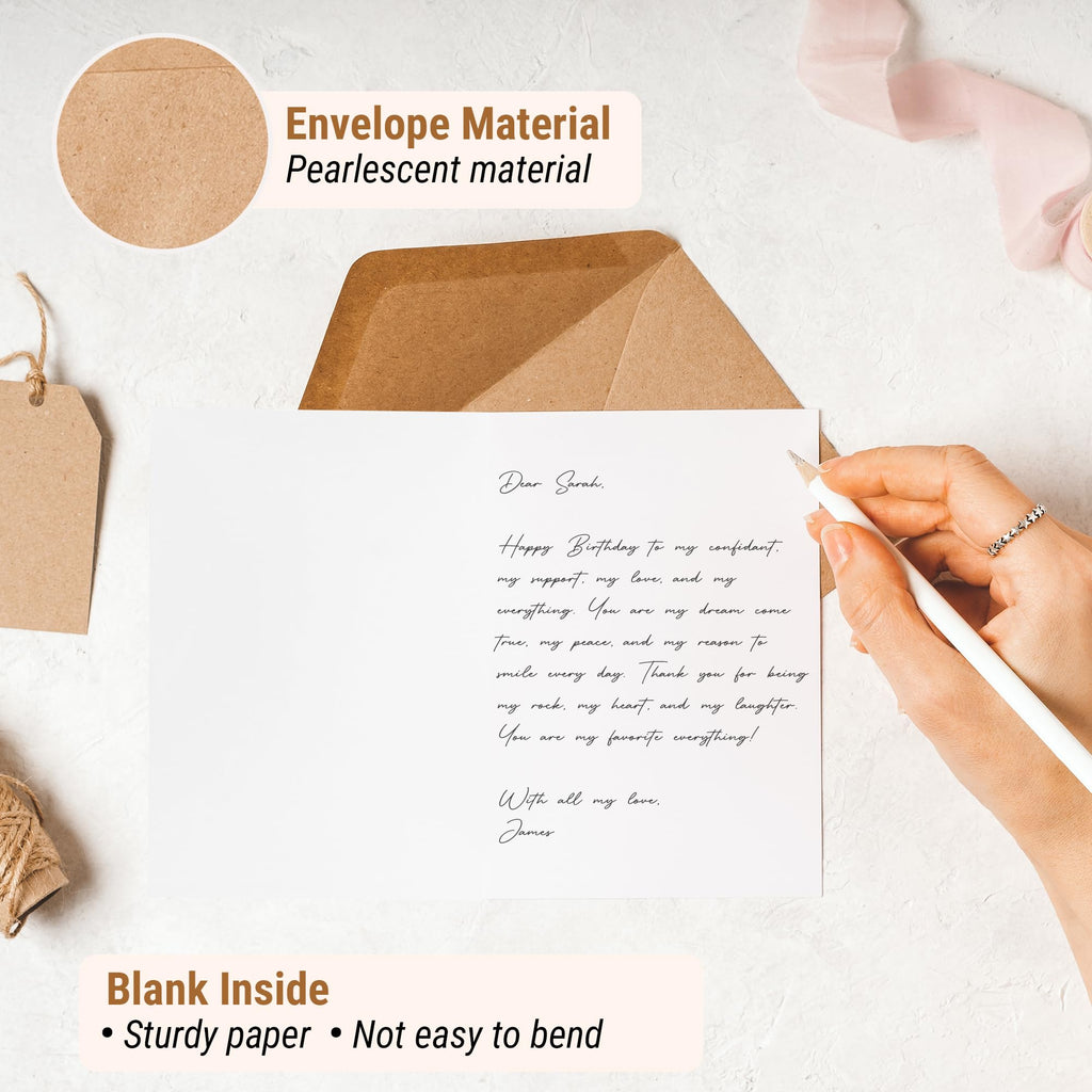 Birthday Card for Husband Boyfriend Partner, Romantic Anniversary Happy Bday Gifts Card for Men from Wife Girlfriend, He