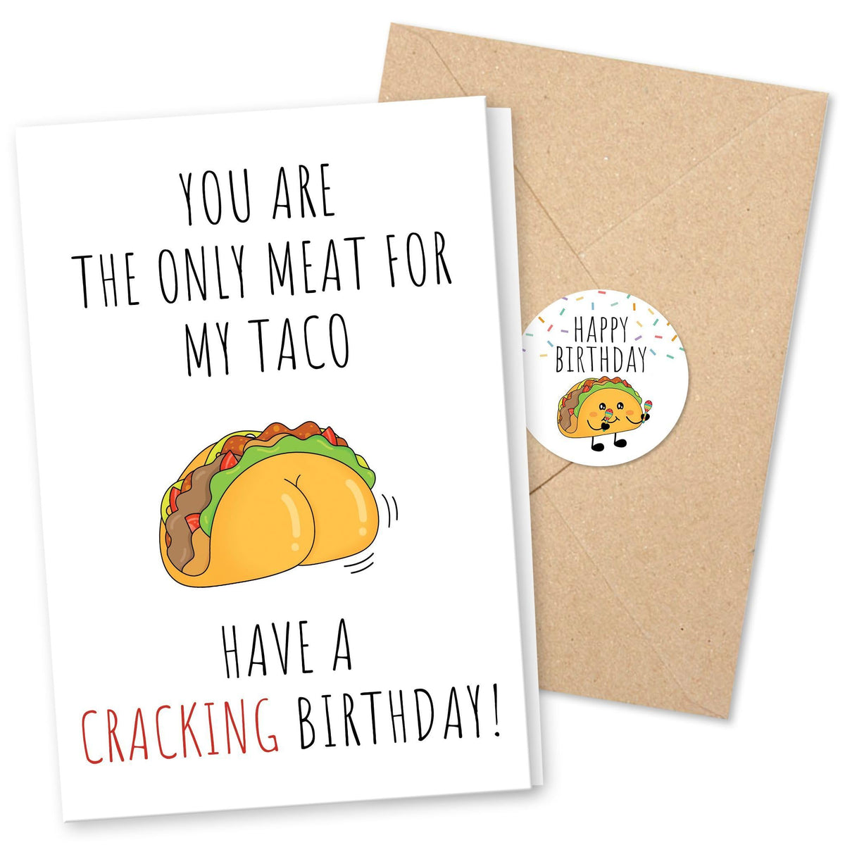 Funny Birthday Card For Men, Husband Gift Birthday Decorations for Him Boyfriend Partner, Humorous Bday Card with Envelo