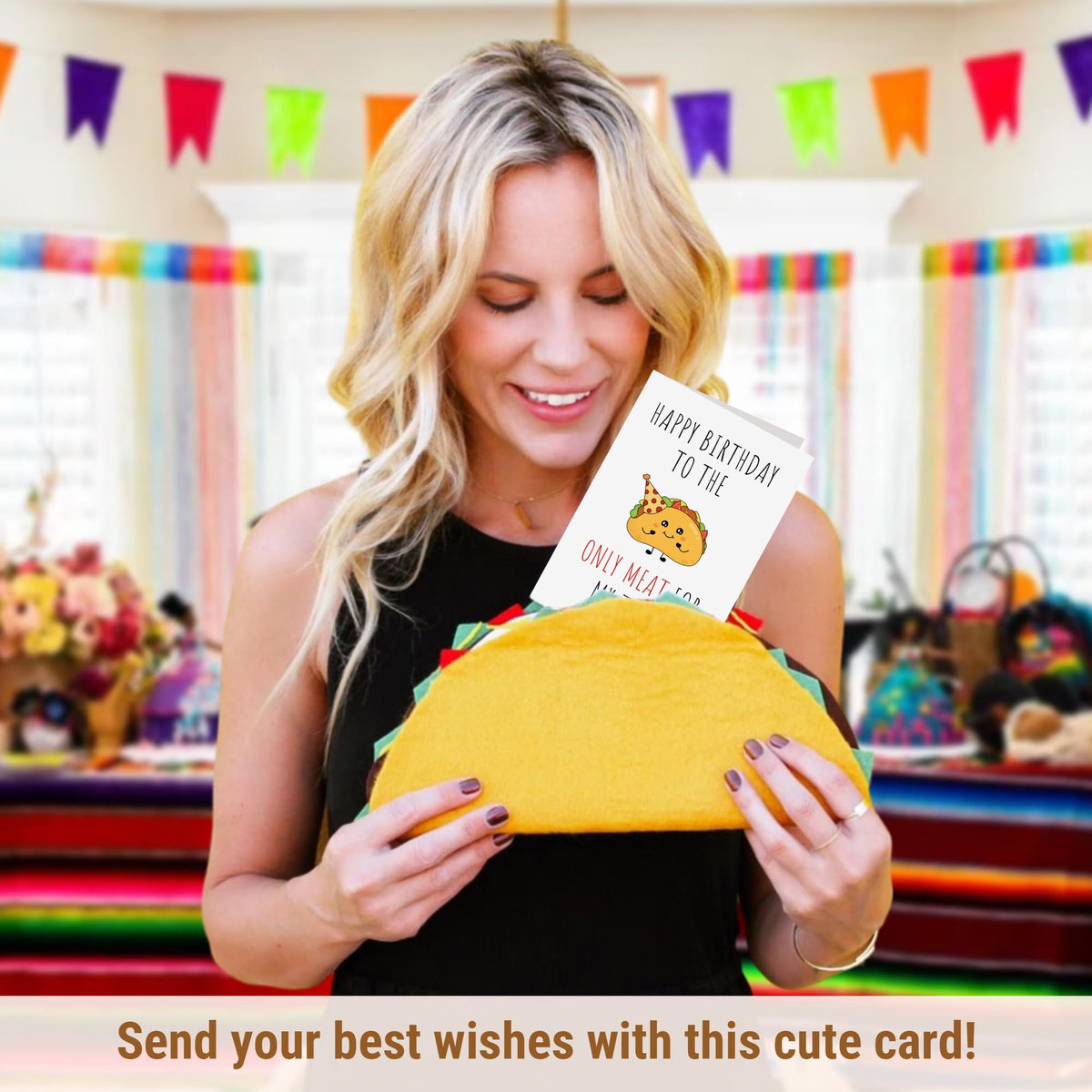 Funny Birthday Card for Husband Him Boyfriend, Men Birthday Gift, Taco Bday Greeting Card for Best Friend Bestie, Couple