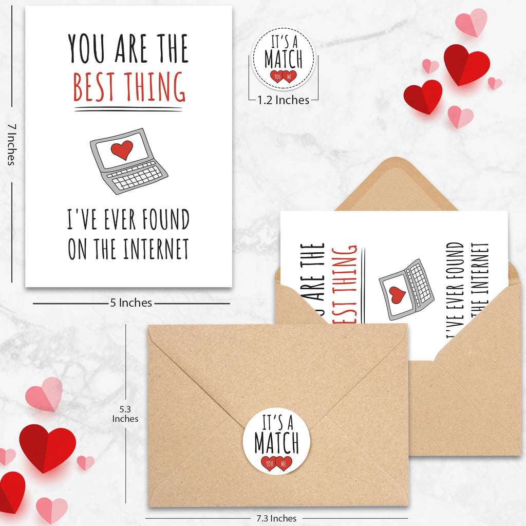UnimaxPrint Valentine’s Day Cards for Him or Her, Romantic Valentine Card for Husband, Wife or Boyfriend, Funny Love Let