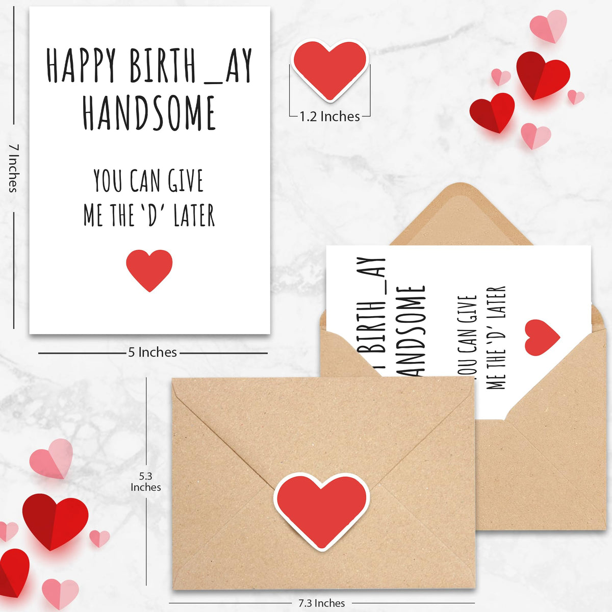 Funny Birthday Card for Husband Boyfriend Him, Valentine's Day Greeting Card, Birthday Decorations & Gifts for Men, Best
