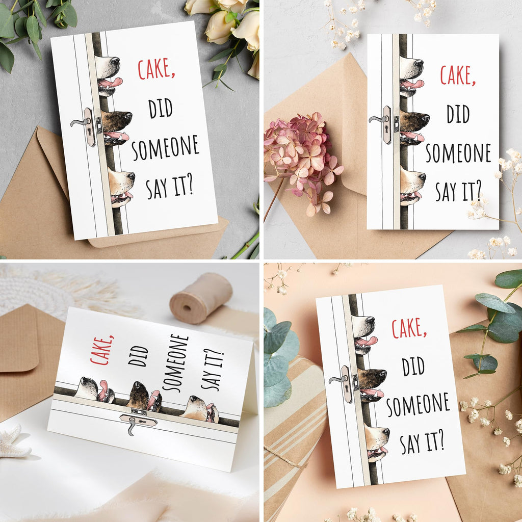 Funny Birthday Card for Woman Men, Cute Dog Happy Birthday Card, Humorous Bday Greeting Card for Dog Lovers, Blank Dog C