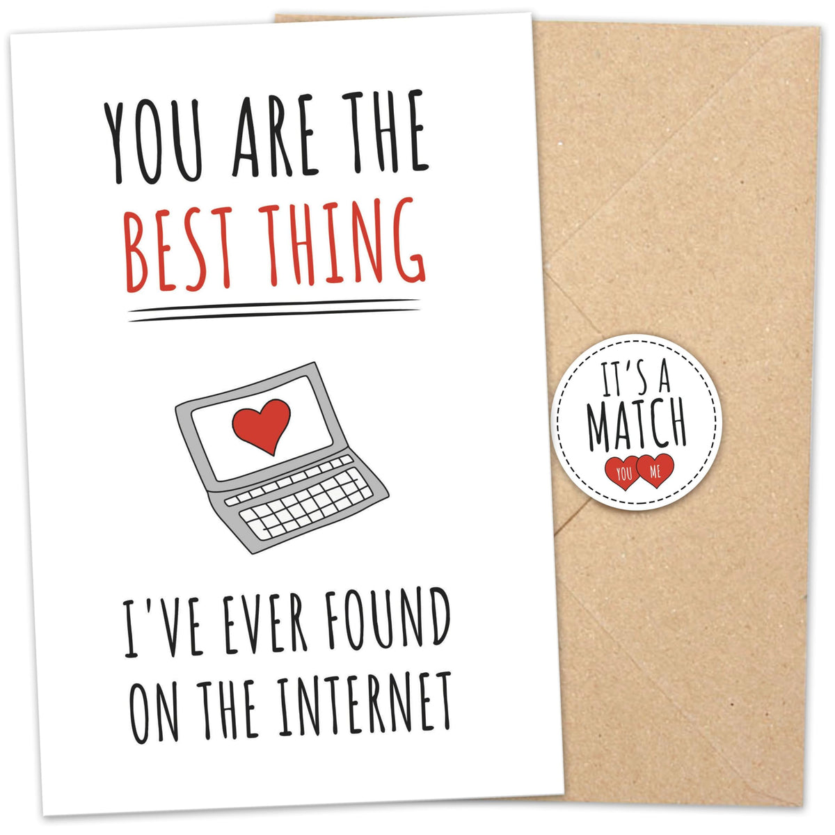 UnimaxPrint Valentine’s Day Cards for Him or Her, Romantic Valentine Card for Husband, Wife or Boyfriend, Funny Love Let