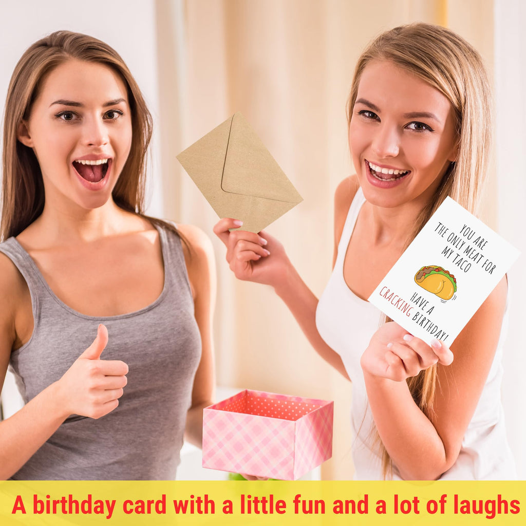 Funny Birthday Card For Men, Husband Gift Birthday Decorations for Him Boyfriend Partner, Humorous Bday Card with Envelo