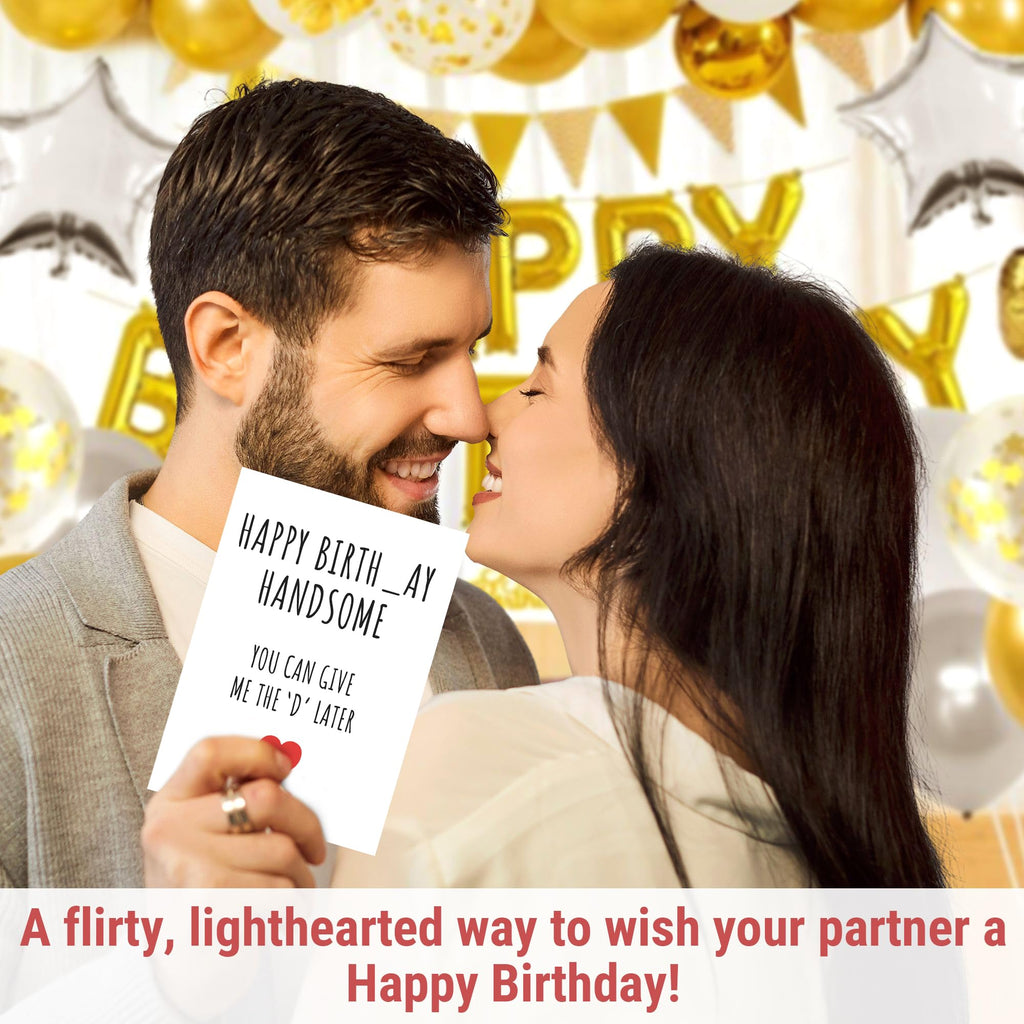Funny Birthday Card for Husband Boyfriend Him, Valentine's Day Greeting Card, Birthday Decorations & Gifts for Men, Best
