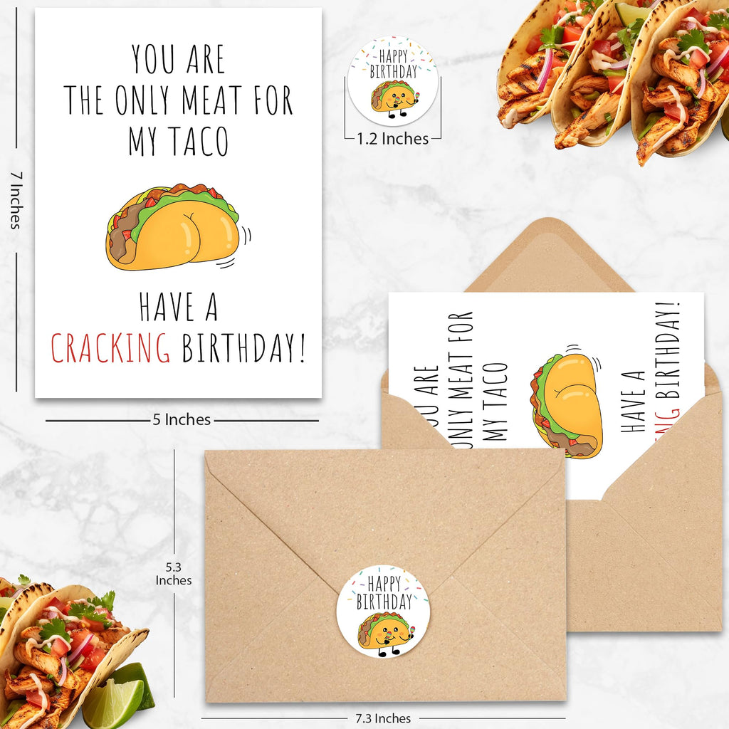 Funny Birthday Card For Men, Husband Gift Birthday Decorations for Him Boyfriend Partner, Humorous Bday Card with Envelo