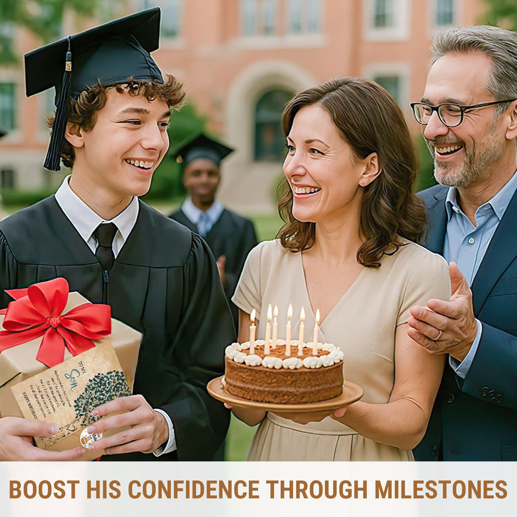 UnimaxPrint Birthday Card for Adult Son, Meaningful Gift for Son from Mom or Dad, Sentimental Greeting Notes for His Mil