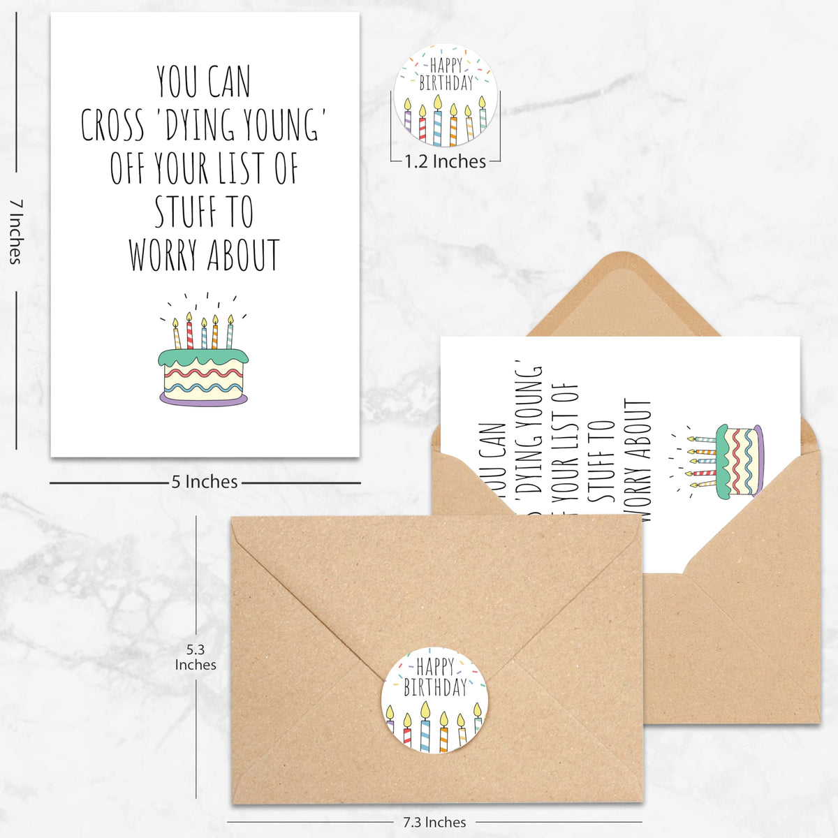 Funny Birthday Cards For Women or Men, Happy Birthday Card, Gift Card Birthdays for Her or Him, Sister Brother, Wife Hus