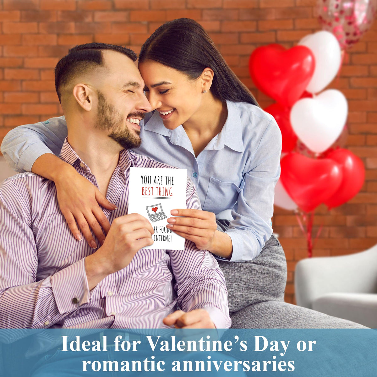 UnimaxPrint Valentine’s Day Cards for Him or Her, Romantic Valentine Card for Husband, Wife or Boyfriend, Funny Love Let