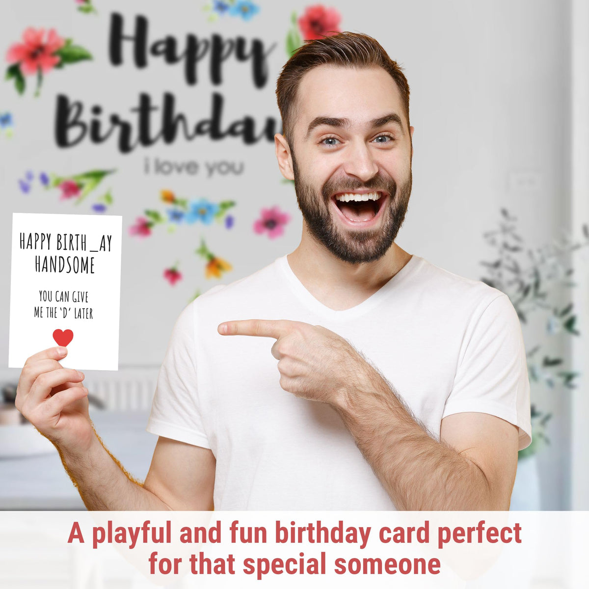 Funny Birthday Card for Husband Boyfriend Him, Valentine's Day Greeting Card, Birthday Decorations & Gifts for Men, Best