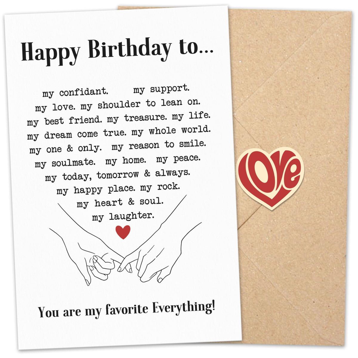 Birthday Card for Husband Boyfriend Partner, Romantic Anniversary Happy Bday Gifts Card for Men from Wife Girlfriend, He