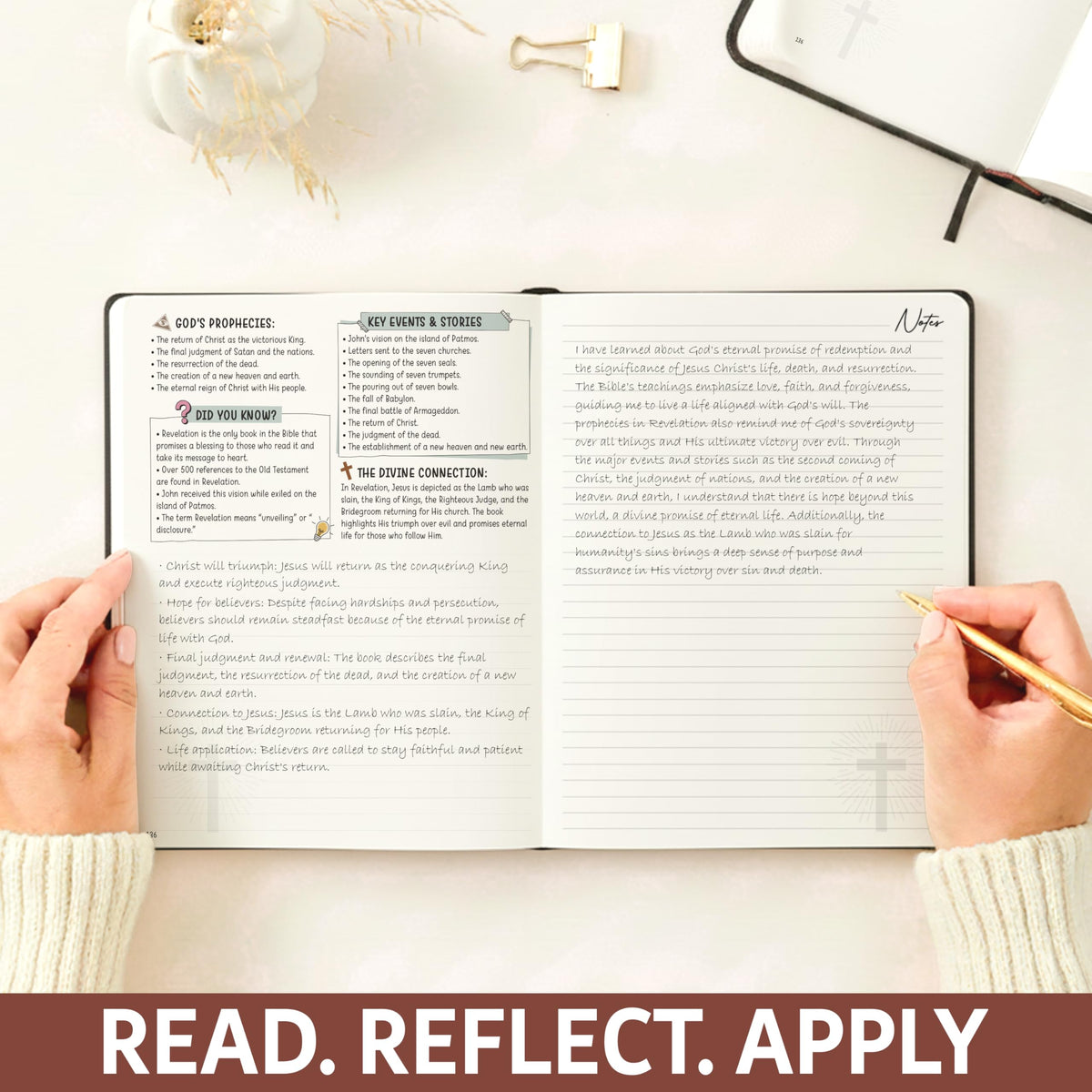 Bible Study Guide for Women & Men – Beginner-Friendly Study of All 66 Books with Life Application & Reflection Notes | P