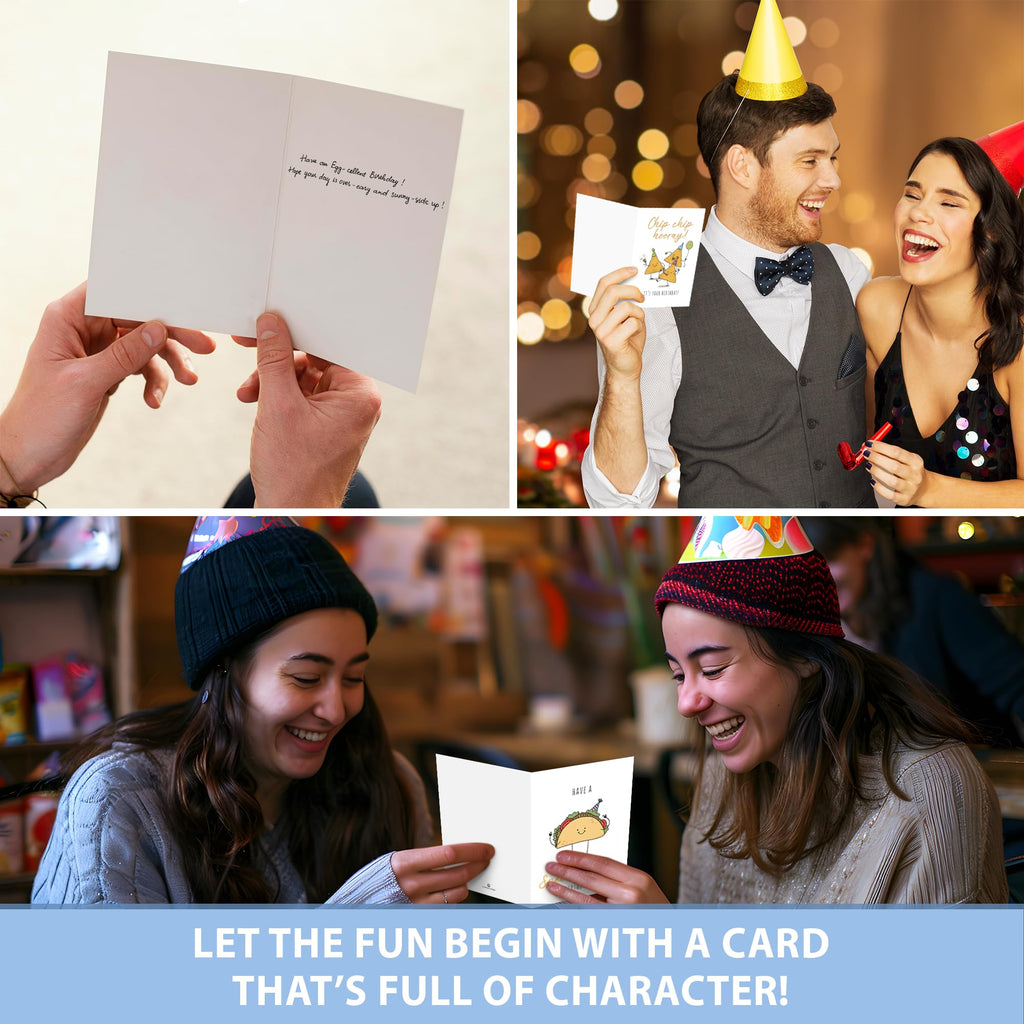 Birthday Cards with Envelopes & Stickers, Funny Assorted Happy Birthday Bulk, Cute Handmade Bday Greeting Cards for Kids