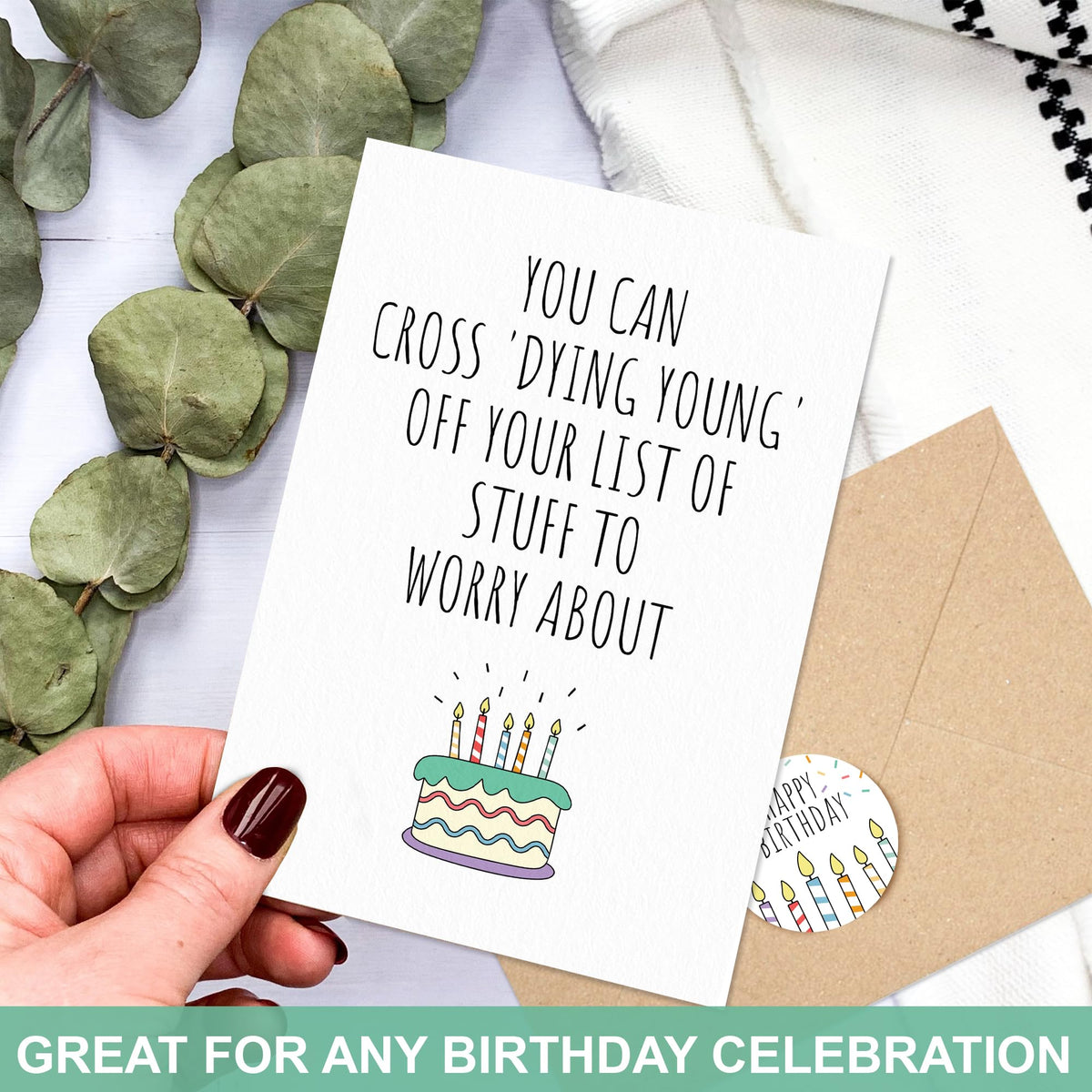 Funny Birthday Cards For Women or Men, Happy Birthday Card, Gift Card Birthdays for Her or Him, Sister Brother, Wife Hus