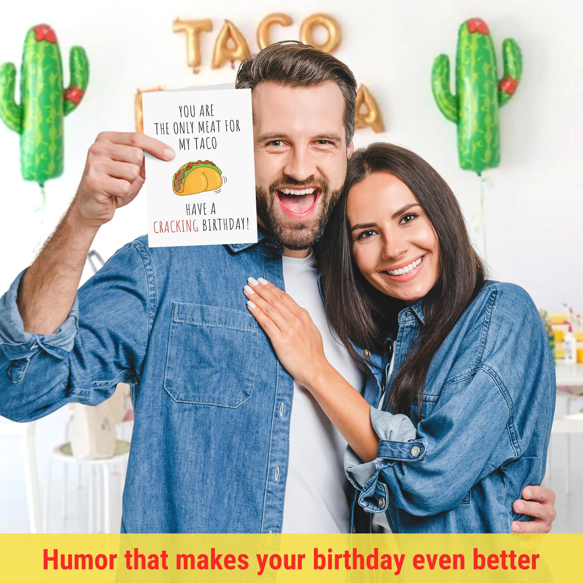 Funny Birthday Card For Men, Husband Gift Birthday Decorations for Him Boyfriend Partner, Humorous Bday Card with Envelo