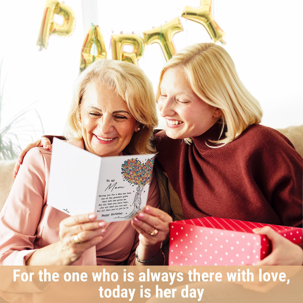 UnimaxPrint To My Mom - Heartfelt Birthday Card for Mom from Daughter or Son, Special Keepsake Letter with Envelope and 