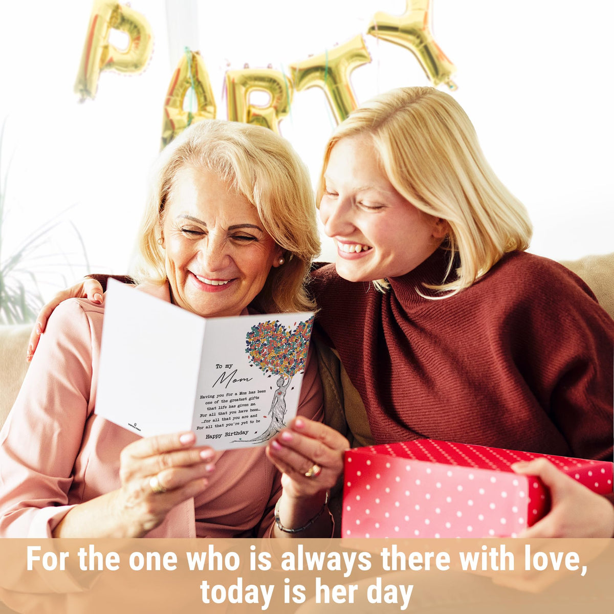 UnimaxPrint To My Mom - Heartfelt Birthday Card for Mom from Daughter or Son, Special Keepsake Letter with Envelope and 