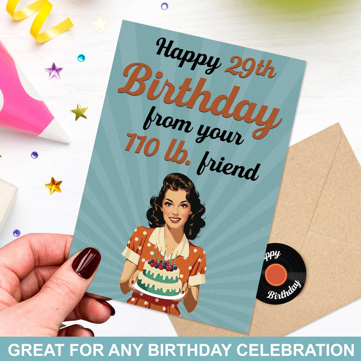 UnimaxPrint Funny Birthday Cards - Birthday Gifts for Women - Great idea for 29th, 30th, 40th, 50th, 60th, 70th Birthday