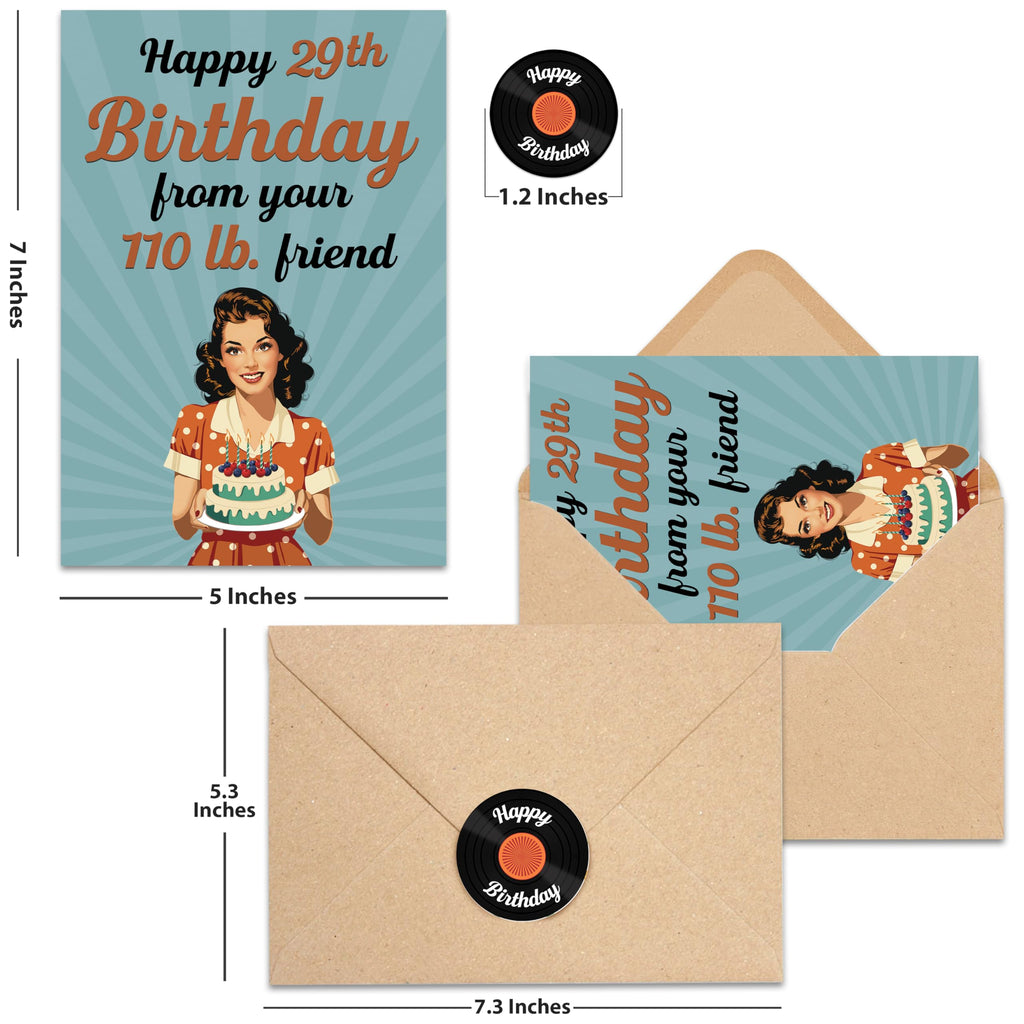 UnimaxPrint Funny Birthday Cards - Birthday Gifts for Women - Great idea for 29th, 30th, 40th, 50th, 60th, 70th Birthday