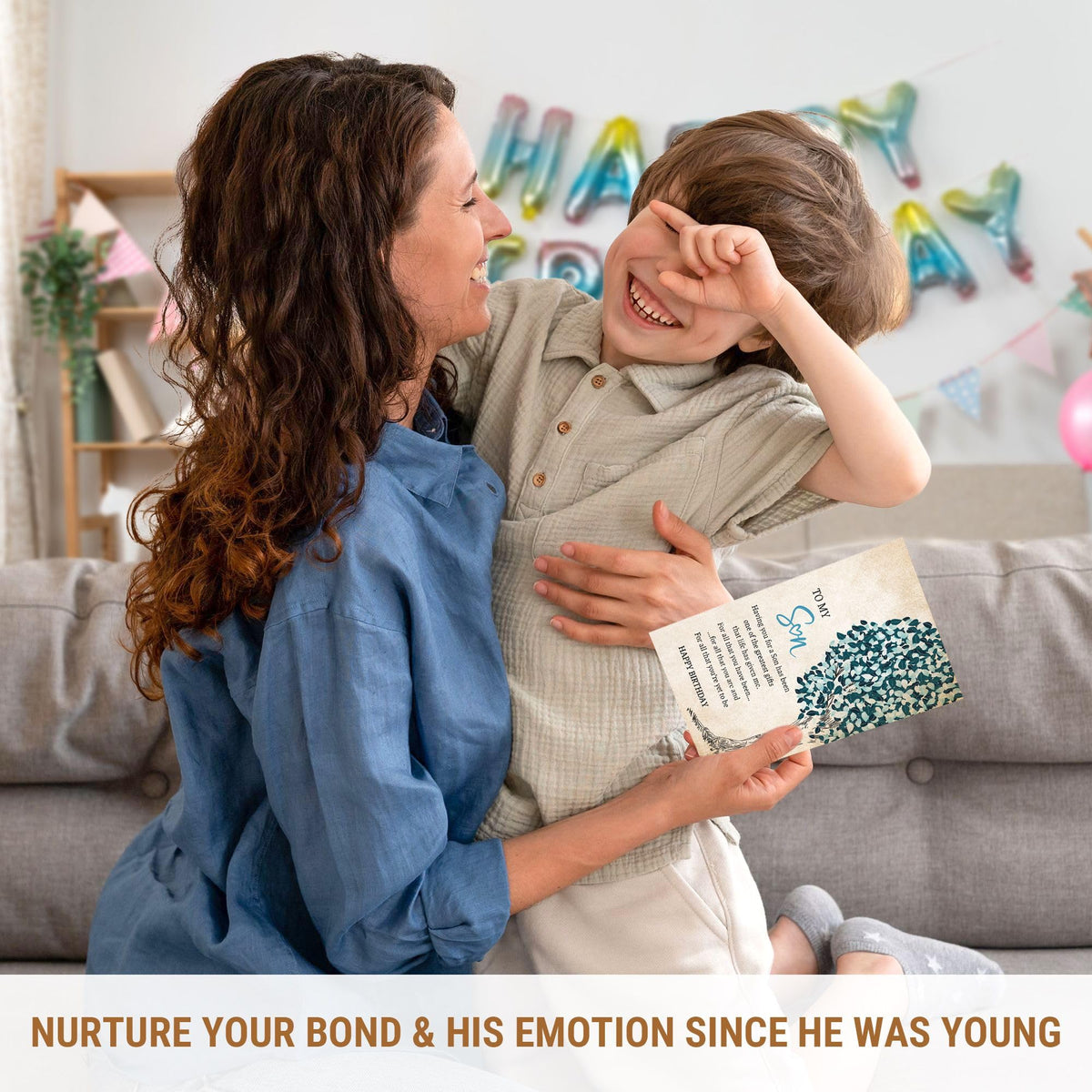 UnimaxPrint Birthday Card for Adult Son, Meaningful Gift for Son from Mom or Dad, Sentimental Greeting Notes for His Mil